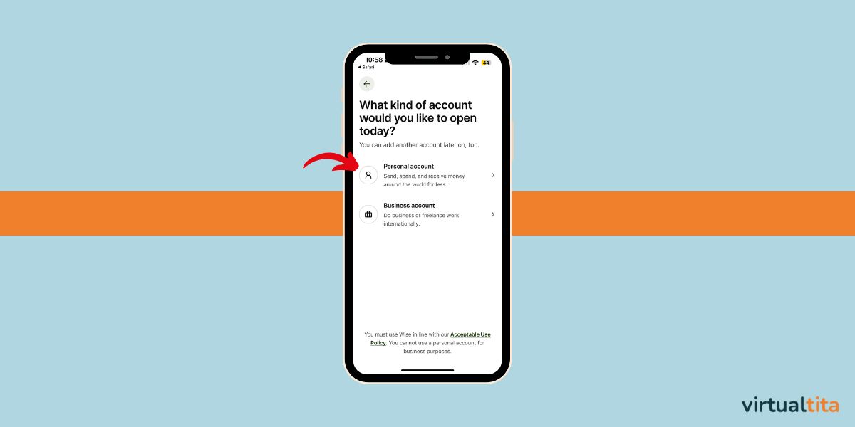 Opening a Wise Account 3